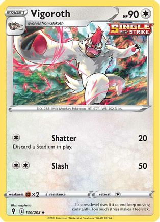 Vigoroth - SWSH07: Evolving Skies #130