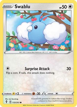 Swablu - SWSH07: Evolving Skies #132