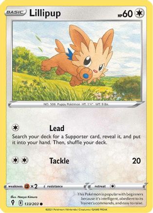 Lillipup - SWSH07: Evolving Skies #133