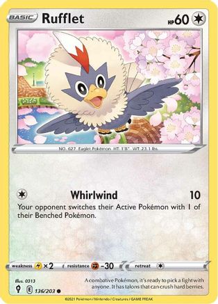 Rufflet - SWSH07: Evolving Skies #136