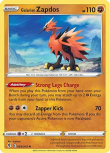 Galarian Zapdos - SWSH07: Evolving Skies #082