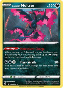Galarian Moltres - SWSH07: Evolving Skies #093