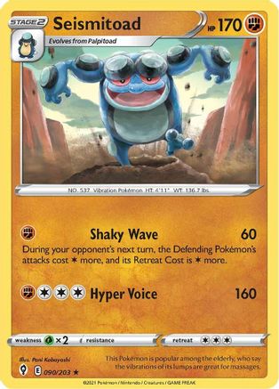 Seismitoad - SWSH07: Evolving Skies #090