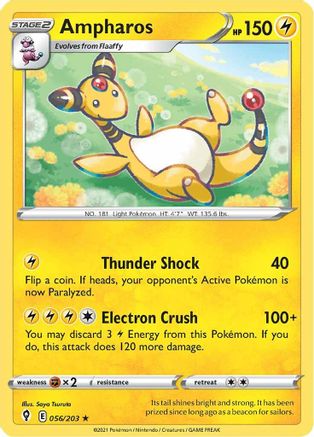 Ampharos - SWSH07: Evolving Skies #056