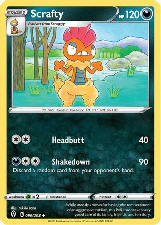 Scrafty - SWSH07: Evolving Skies #099