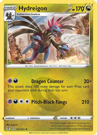 Hydreigon - SWSH07: Evolving Skies #115