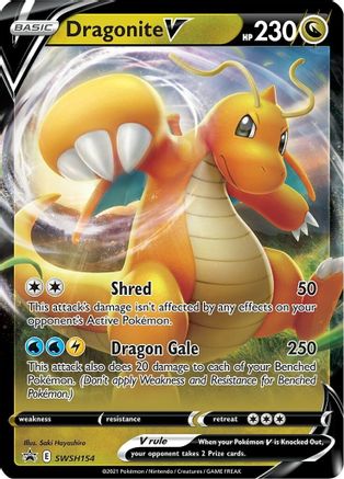Dragonite V - SWSH154 - SWSH: Sword & Shield Promo Cards #SWSH154