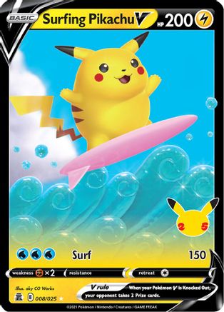 Surfing Pikachu V - Celebrations #008