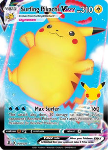 Surfing Pikachu VMAX - Celebrations #009