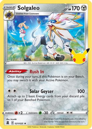 Solgaleo - Celebrations #021