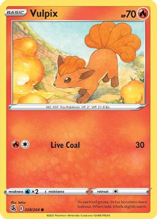 Vulpix (28) - SWSH08: Fusion Strike #028