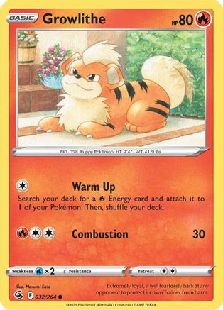Growlithe - SWSH08: Fusion Strike #032