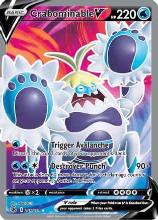 Crabominable V (Full Art) - SWSH08: Fusion Strike #248