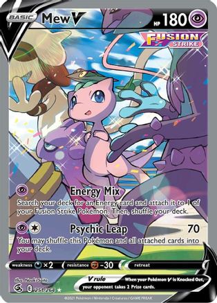 Mew V (Alternate Full Art) - SWSH08: Fusion Strike #251