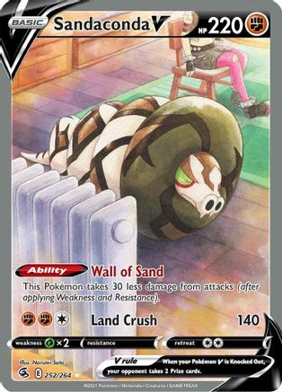 Sandaconda V (Alternate Full Art) - SWSH08: Fusion Strike #252