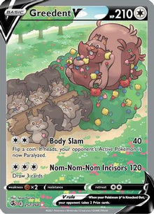 Greedent V (Alternate Full Art) - SWSH08: Fusion Strike #257