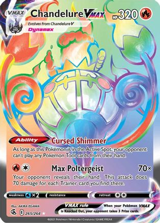 Chandelure VMAX (Secret) - SWSH08: Fusion Strike #265