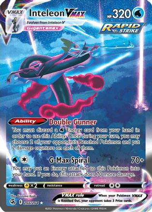 Inteleon VMAX (Alternate Art Secret) - SWSH08: Fusion Strike #266