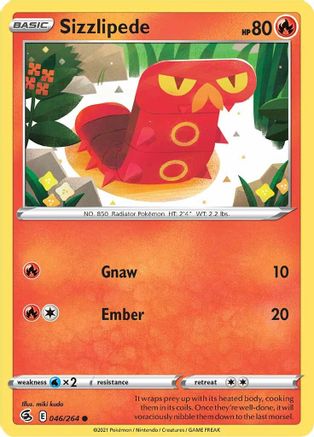 Sizzlipede (46) - SWSH08: Fusion Strike #046