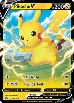 Pikachu V - SWSH08: Fusion Strike #086