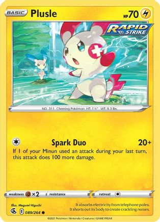 Plusle - SWSH08: Fusion Strike #089