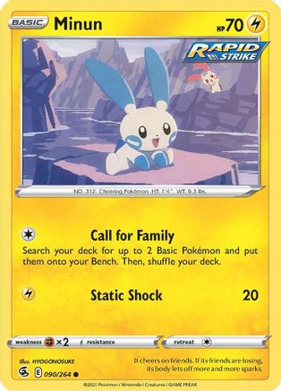 Minun - SWSH08: Fusion Strike #090