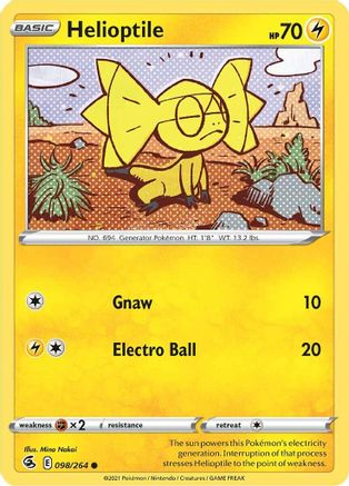 Helioptile - SWSH08: Fusion Strike #098