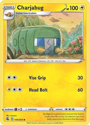 Charjabug - SWSH08: Fusion Strike #100