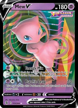 Mew V - SWSH08: Fusion Strike #113