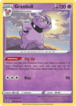 Granbull - SWSH08: Fusion Strike #116