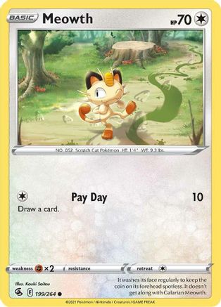 Meowth - SWSH08: Fusion Strike #199