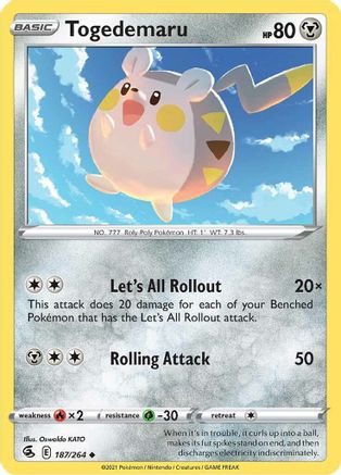Togedemaru - SWSH08: Fusion Strike #187