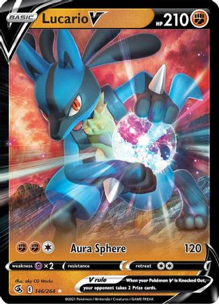 Lucario V - SWSH08: Fusion Strike #146