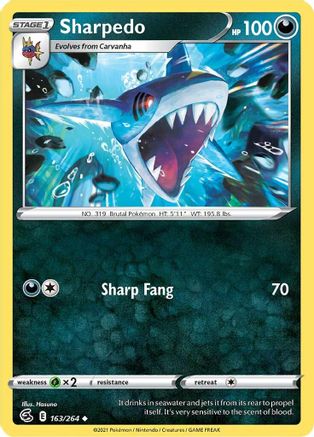 Sharpedo - SWSH08: Fusion Strike #163