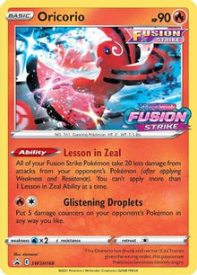 Oricorio - SWSH168 (Prerelease) - SWSH: Sword & Shield Promo Cards #SWSH168