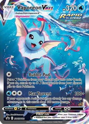 Vaporeon VMAX - SWSH182 - SWSH: Sword & Shield Promo Cards #SWSH182
