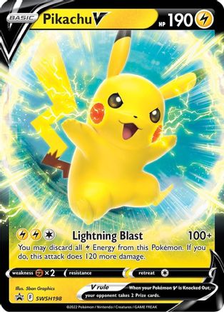 Pikachu V - SWSH198 - SWSH: Sword & Shield Promo Cards #SWSH198