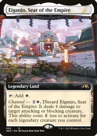 Eiganjo, Seat of the Empire (Extended Art) - Kamigawa: Neon Dynasty #502