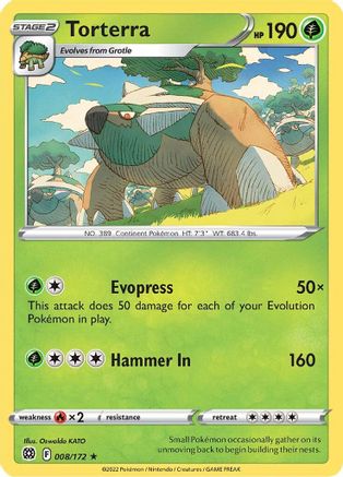 Torterra - SWSH09: Brilliant Stars #008