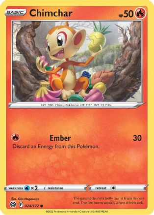 Chimchar - SWSH09: Brilliant Stars #024