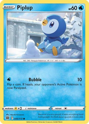 Piplup - SWSH09: Brilliant Stars #035