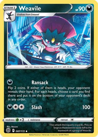 Weavile - SWSH09: Brilliant Stars #087