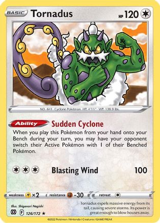 Tornadus - SWSH09: Brilliant Stars #126