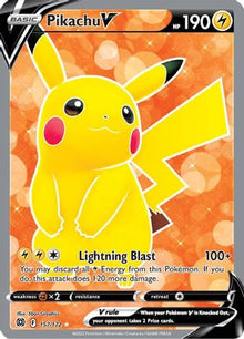 Pikachu V (Full Art) - SWSH09: Brilliant Stars #157