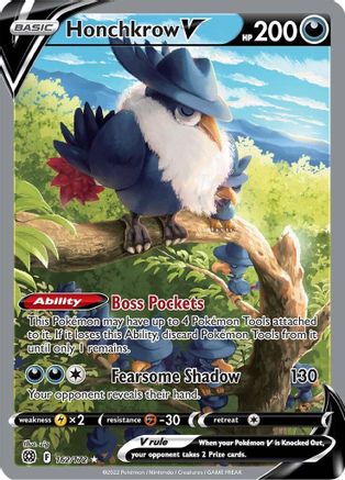 Honchkrow V (Alternate Full Art) - SWSH09: Brilliant Stars #162