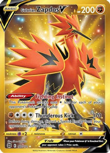 Galarian Zapdos V (Secret) - SWSH09: Brilliant Stars #182