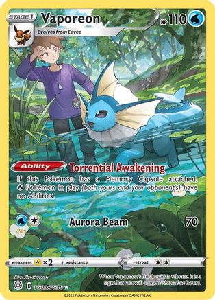 Vaporeon - SWSH09: Brilliant Stars Trainer Gallery #TG02