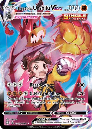 Single Strike Urshifu VMAX - SWSH09: Brilliant Stars Trainer Gallery #TG19