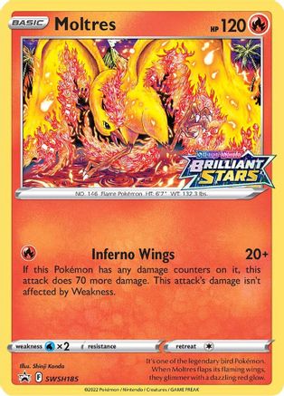 Moltres - SWSH185 - SWSH: Sword & Shield Promo Cards #SWSH185