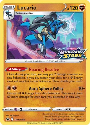 Lucario - SWSH186 - SWSH: Sword & Shield Promo Cards #SWSH186